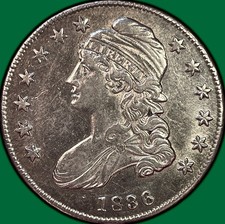 1836 Capped Bust Half Dollar, 50 Cents (Lettered Edge Type)