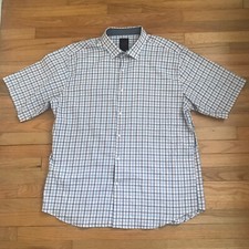 Linea Uomo Men's Olive Plaid Long-Sleeve Button-Up Shirt, Size XXL