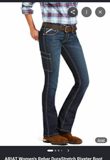 Ariat Rebar Women's Purple Plaid Long-Sleeve Work Shirt, Size Medium — listing 5