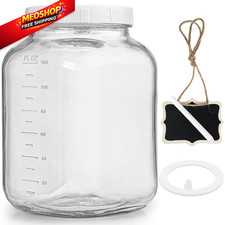 Large Clear Glass Storage Jar with Screw-On Metal Lid (Gallon-Size Cracker/Pantry Jar) — listing 5