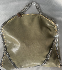 Stella McCartney Falabella Tote Bag in Light Blue Faux Suede with Gold Chain Trim — listing 4