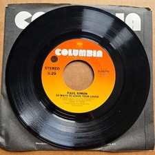 Paul Simon "50 Ways to Leave Your Lover" b/w "Some Folks' Lives Roll Easy" 45 RPM Single