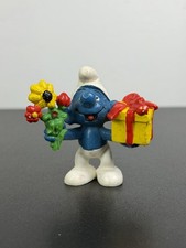 Vintage 1982 Schleich Peyo Smurf PVC Figurine on Wallace Berrie Card - Fireman/Black Outfit Fireman Smurf — listing 5