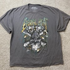 On The Low (OTL) Black Graphic T-Shirt with Winged Crowned Skull, Size L — listing 3