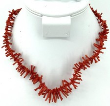 Vintage Mediterranean Red Branch Coral Necklace 18 inch — listing 3