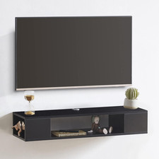 Large Wood Entertainment Center Wall Unit with Glass Display Cabinets and TV Console — listing 6