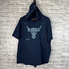 Under Armour Project Rock Black Hooded Sweatshirt Jacket, Men's Size M — listing 4