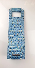 Brahmin Croc-Embossed Leather Wine Bottle Carrier Bag in Gray — listing 3