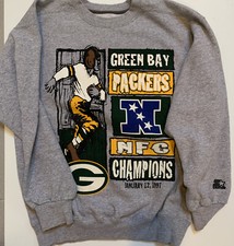 Vintage 1997 Green Bay Packers NFC Champions Starter T-Shirt — listing 4