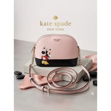 Kate Spade New York x Disney Minnie Mouse Clarabelle Cow Daisy Duck Striped Leather Tote — listing 3