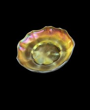 L.C. Tiffany Favrile Iridescent Art Glass Low Bowl with Textured Surface — listing 2