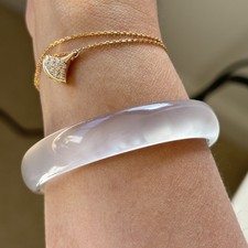 Carnelian Agate Round Bangle Bracelet, Deep Red-Brown — listing 3