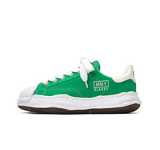 Maison Mihara Yasuhiro Blakey OG Sole Canvas Low-Top Sneakers, Navy/White — listing 6