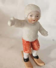 Set of Three Snow Babies Musician Bisque Figurines (Cymbals, Horn, Drum) — listing 6