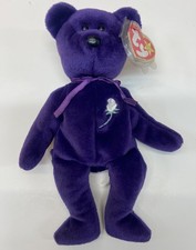 Ty Princess Diana Memorial Purple Beanie Baby Bear — listing 3