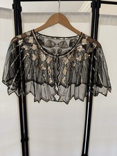 Sheer Black Mesh Short-Sleeve Dress with Red Sequin Lips Patch — listing 4