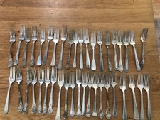 Mixed Lot of Vintage Silverplate Dinner Forks (5+ pieces, assorted patterns)