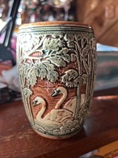 Weller Knifewood Swan Pattern Jardiniere, 5.5 inches — listing 4