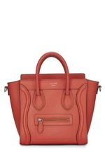 Céline Paris Red Smooth Leather Shoulder Bag with Grommet Straps — listing 4