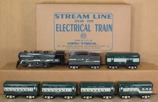 Marx Vintage Tin Litho Windup Train Set - New York Central Locomotive, Tender & Pullman Montclair Passenger Car