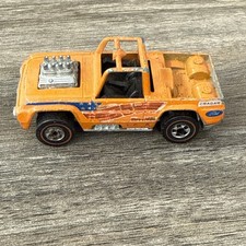 Hot Wheels Baja Bruiser Die-Cast Truck, Orange Red stripe on tires