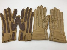Vintage Aris Isotoner Gloves, Navy Blue with Red Piping, One Size Stretch, in Original Box — listing 6