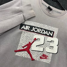 Jordan Jumpman Photo Graphic Fleece Crewneck Sweatshirt, Black, Size XXL, listing 5