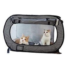 Necoichi Portable Soft-Sided Cat Carrier/Cage, Black & White Gingham — listing 5