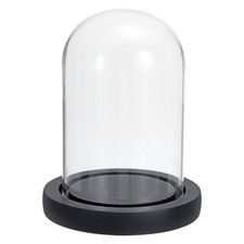 Vintage Chunky Slab Glass Dome Lamp Shade, 13" Wide, Brutalist Style, Green & Amber — listing 6