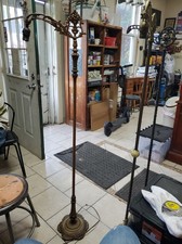 Antique Cast Iron Bridge Arm Floor Lamp Upper Section with Urn Motif — listing 3