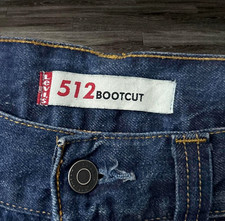 Levi's Perfectly Slimming 512 Bootcut Women's Jeans, Dark Blue/Black with Rhinestone Pocket Detail — listing 5