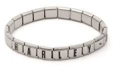 Harley-Davidson Bar & Shield Stretch Panel Bracelet with Trillion-Cut Crystals — listing 4