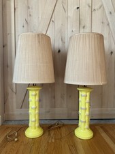 Vintage Gilt Metal Faux Bamboo Palm Tree Table Lamp, 38" Tall — listing 2