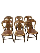 Antique 19th Century Country Plank-Seat Side Chair with Turned Spindle Back — listing 2