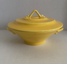 Vintage Homer Laughlin Harlequin Red Covered Casserole Dish — listing 6