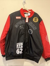 Marvel Amazing Spider-Man Baby Varsity Football Jacket, Black/White/Red, Size 12M, listing 5