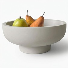 Cast Stone Concrete Fruit Basket Garden Statuary with Corn, Grapes, Banana, Apples and Flowers — listing 3