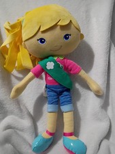 Girl Scouts Plush Doll with Green Sash and Yellow Yarn Hair