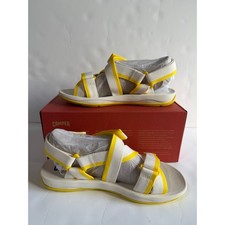 Camper Women's Yellow Leather Strappy Slingback Sandals — listing 5