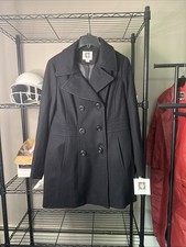 Anne Klein Charcoal Wool Blend Double-Breasted Long Coat, Size 6 — listing 4