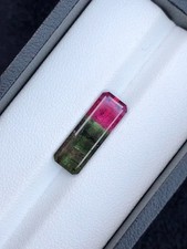 Watermelon Tourmaline Slice Cabochon in Display Case — listing 4