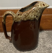 Vintage Brown Drip Glaze Pitcher and Wash Basin Bowl Set — listing 3