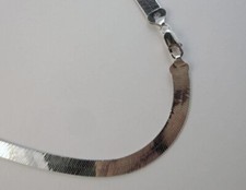 Sterling Silver Woven Herringbone Link Bracelet with Box Clasp and Safety Catch — listing 4