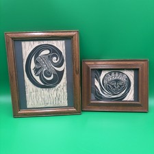 Framed Abstract Mixed-Media Print, Signed and Dated 1993 — listing 2