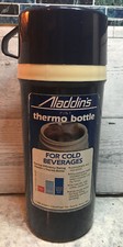 Vintage Aladdin Wide Mouth Thermo Bottle No. 840 Blue, 1/2 Liter Pint — listing 3