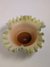 Vintage Clear Glass Ruffled/Crimped Rim Bowl with Footed Base — listing 6