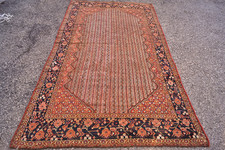 Antique Persian Qashqai Tribal Wool Rug with Central Diamond Medallion — listing 6