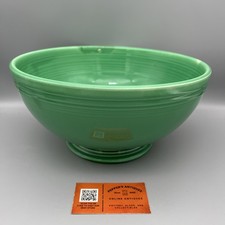 Vintage Fiesta Original Turquoise Footed Two-Handled Salad/Serving Bowl — listing 6
