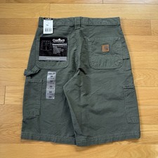 Carhartt B342 Washed Black Denim Carpenter Shorts — listing 3