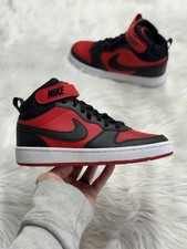 Nike Court Borough Mid 2 High-Top Sneakers, White/Black/University Red — listing 4